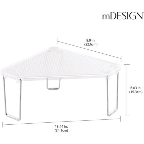 Plastic/Steel Corner Stackable Rack, Storage Organizer Shelf - Picture 3 of 8